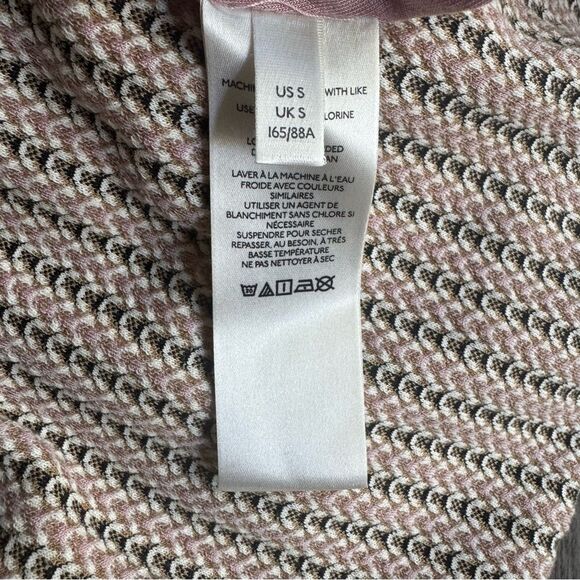 NEW Anthropologie Maeve Jacquard Pink Winter Dress Pockets Adjustable Size S (M) - Picture 14 of 14